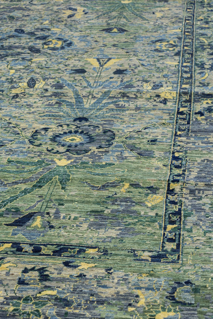 Moghul Erased Handwoven Transitional Rug, J81135