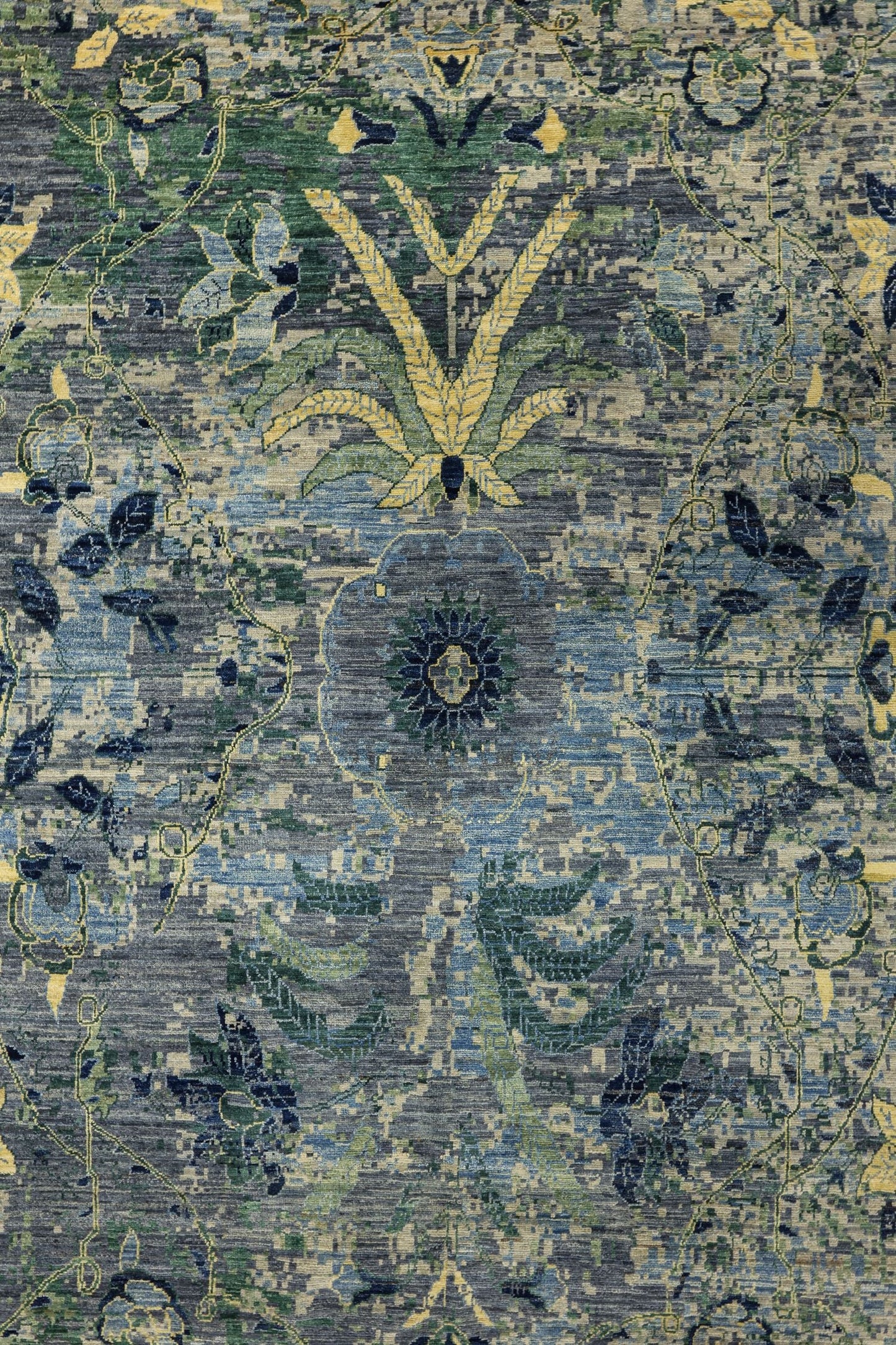 Moghul Erased Handwoven Transitional Rug, J81135