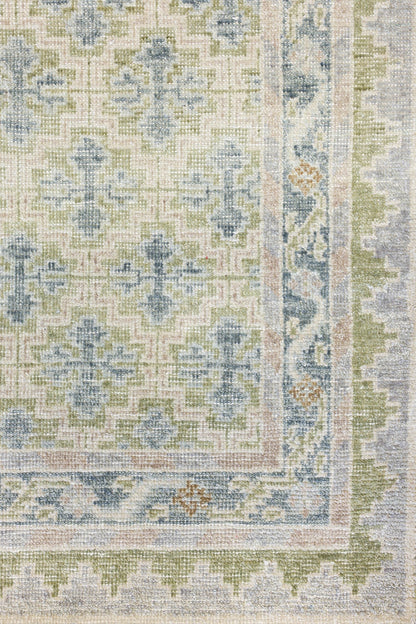 Needlepoint Handwoven Transitional Rug, GS-08 LEAF