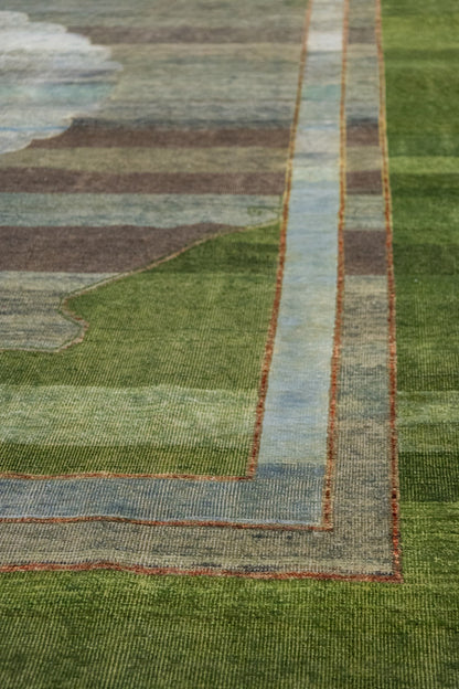 Open Field Handwoven Transitional Rug, J88467