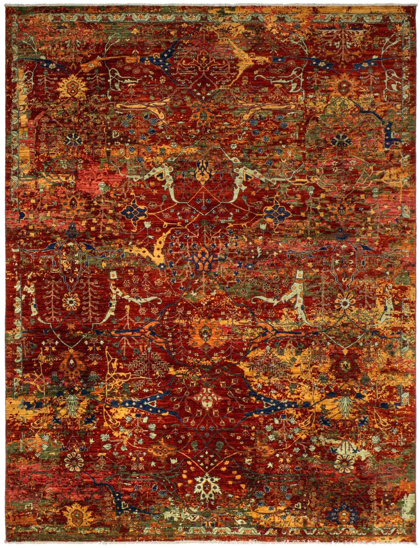 Palmette Handwoven Transitional Rug