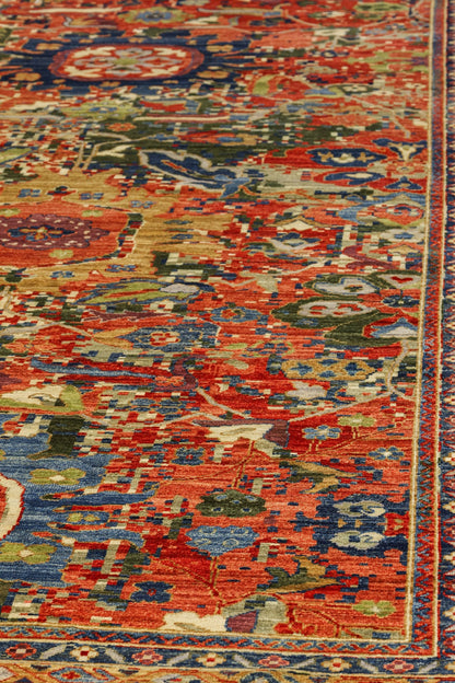 Palmette Handwoven Transitional Rug, J81055