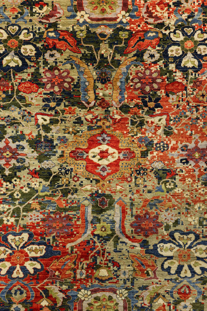 Palmette Handwoven Transitional Rug, J81055