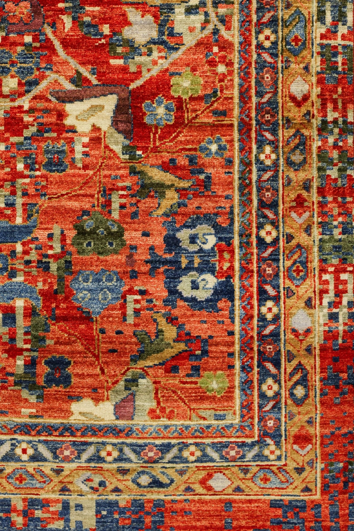 Palmette Handwoven Transitional Rug, J81055