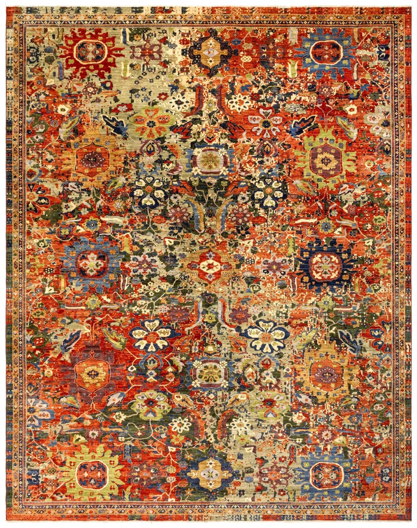 Palmette Handwoven Transitional Rug