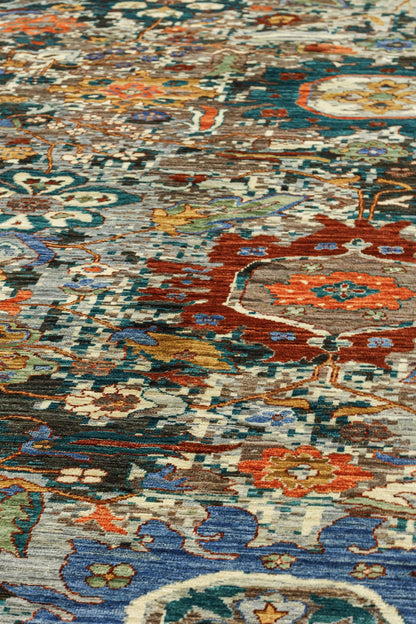 Palmette Handwoven Transitional Rug, J81068
