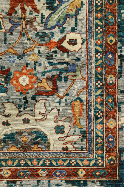 Palmette Handwoven Transitional Rug, J81068