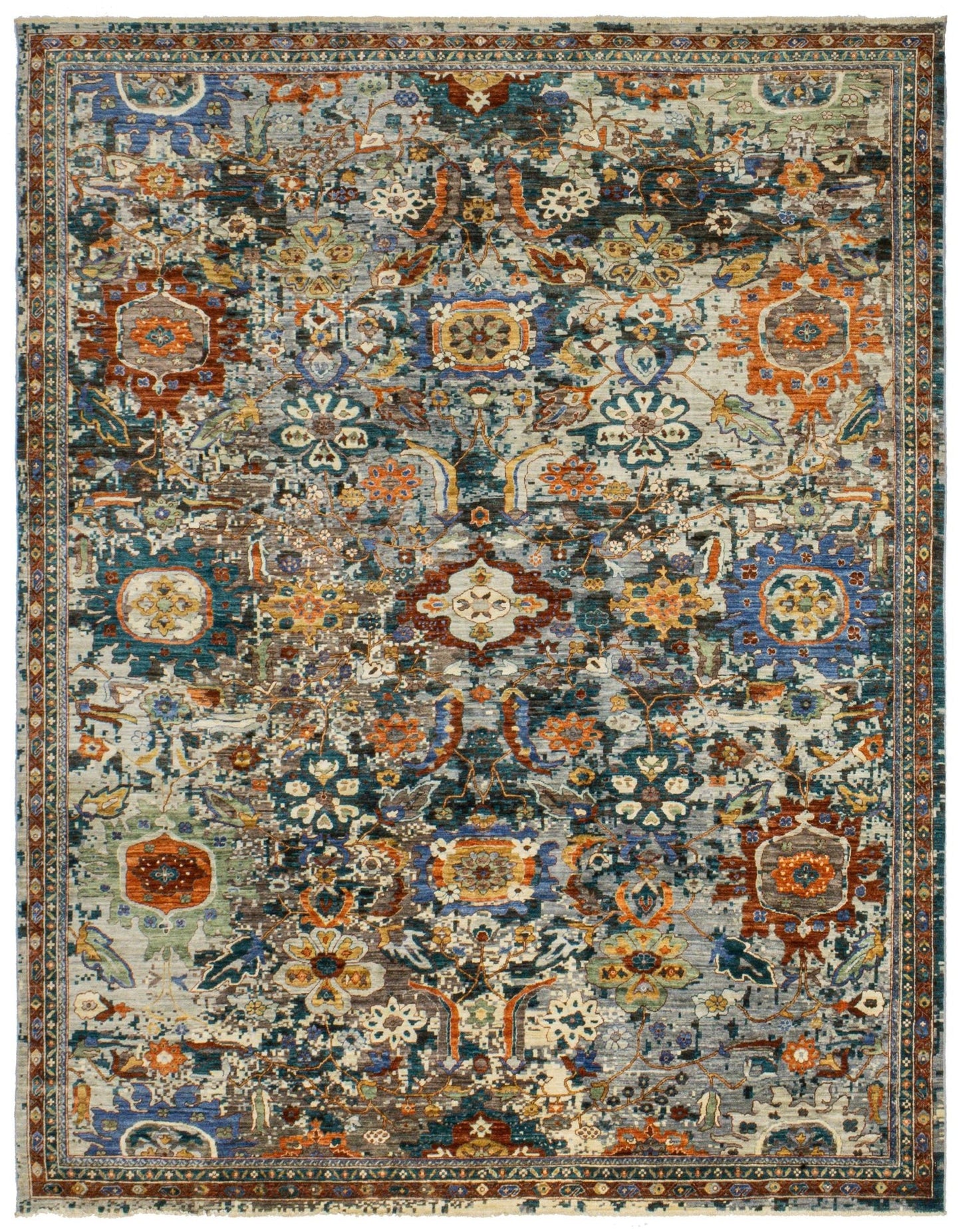 Palmette Handwoven Transitional Rug