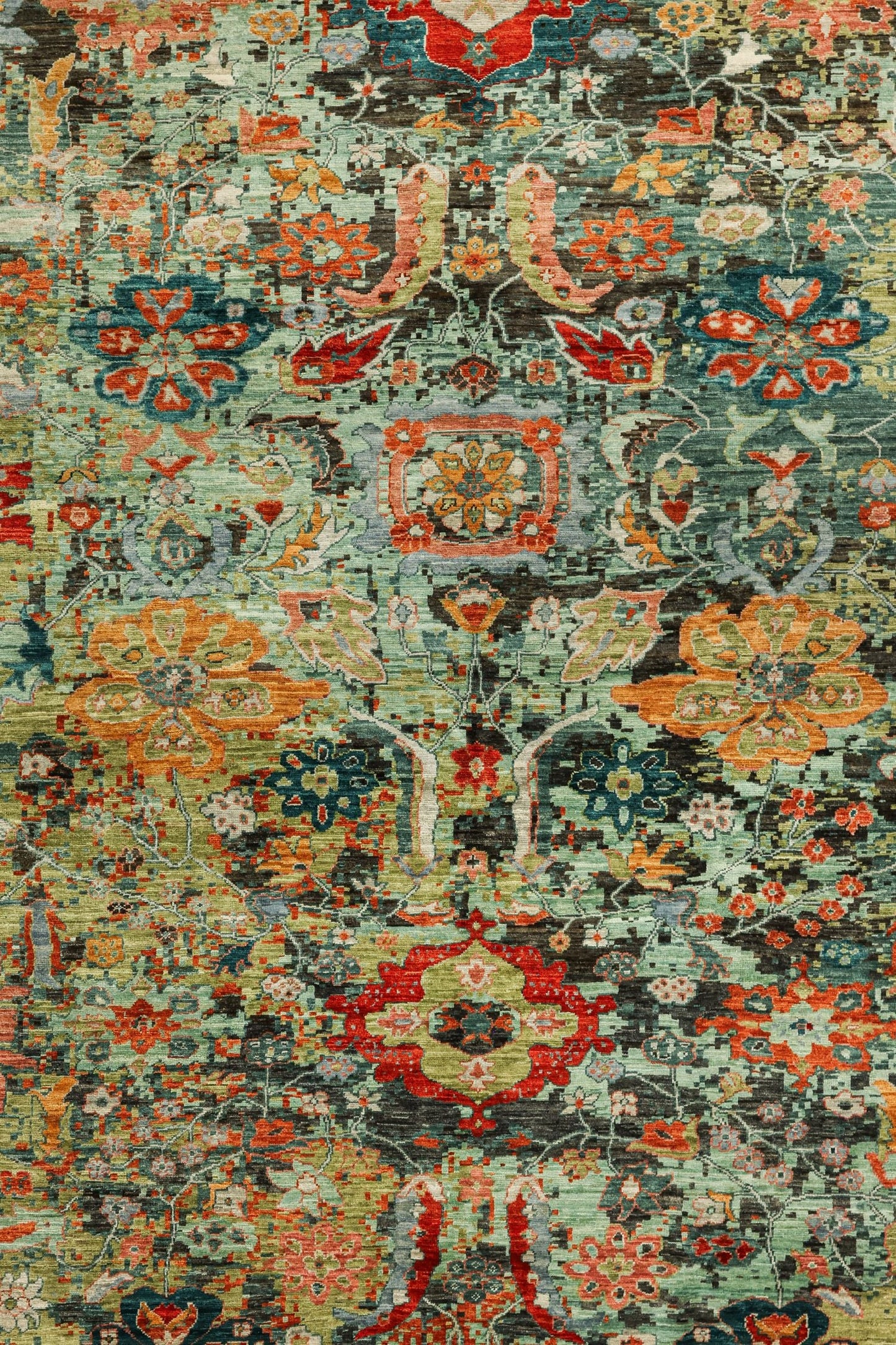 Palmette Handwoven Transitional Rug, J81094