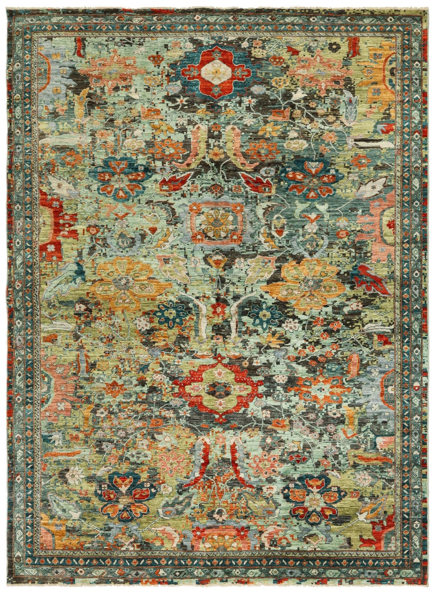 Palmette Handwoven Transitional Rug