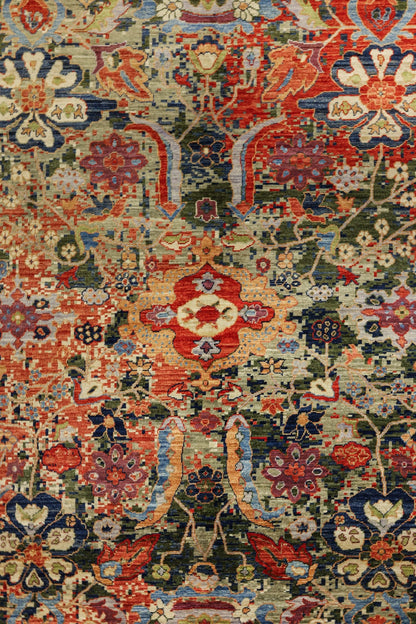 Palmette Handwoven Transitional Rug, J81108