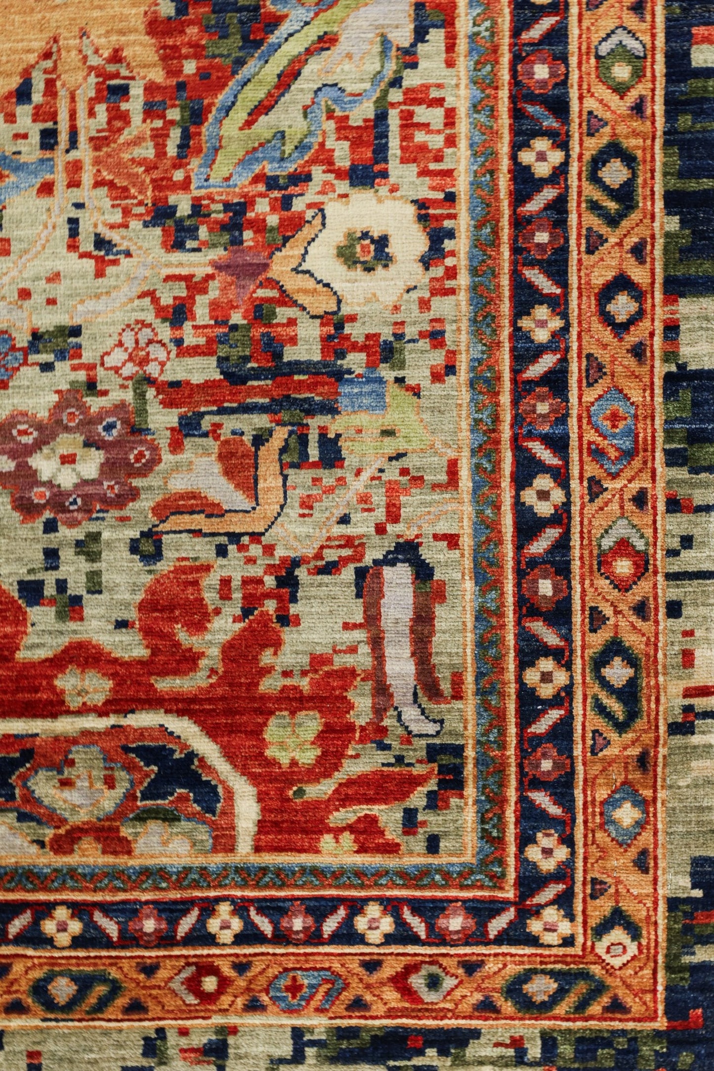 Palmette Handwoven Transitional Rug, J81108