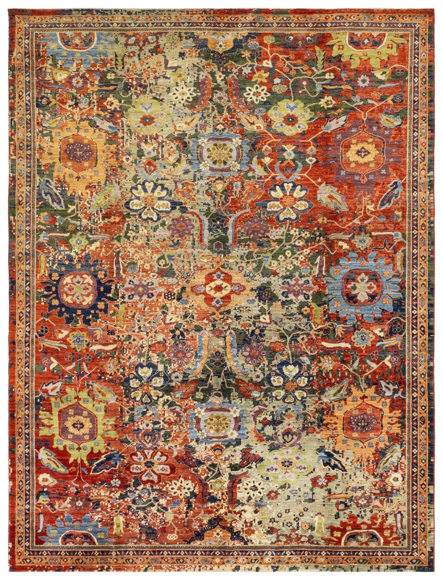 Palmette Handwoven Transitional Rug
