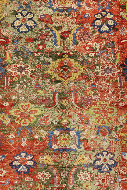 Palmette Handwoven Transitional Rug, J81110