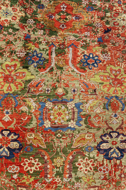 Palmette Handwoven Transitional Rug, J81113