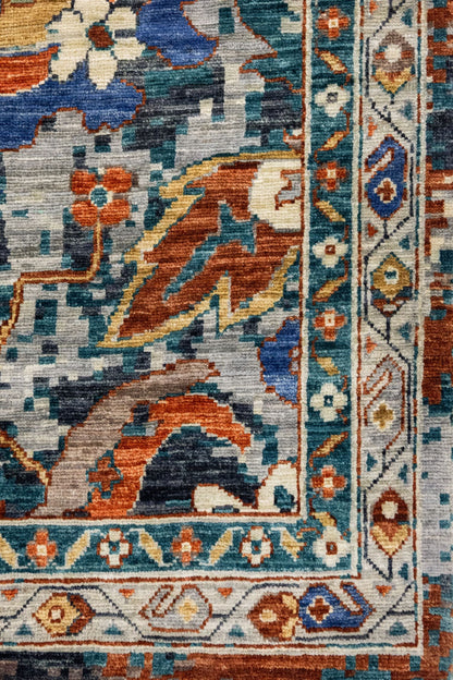 Palmette Handwoven Transitional Rug, J86072