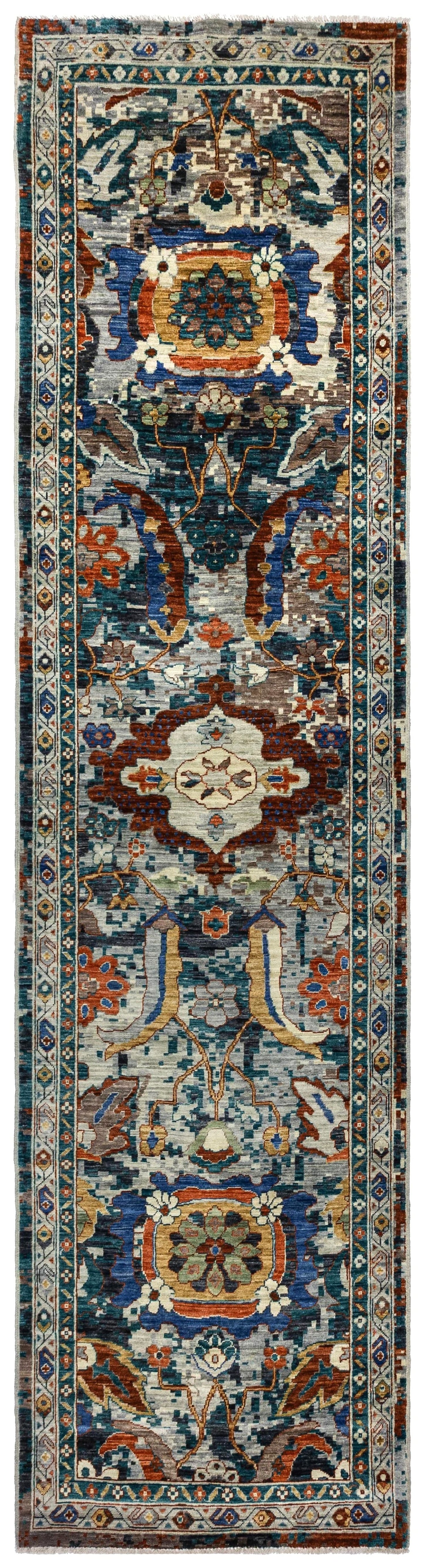Palmette Handwoven Transitional Rug