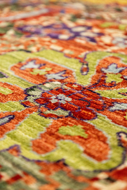 Palmette Handwoven Transitional Rug, J87747