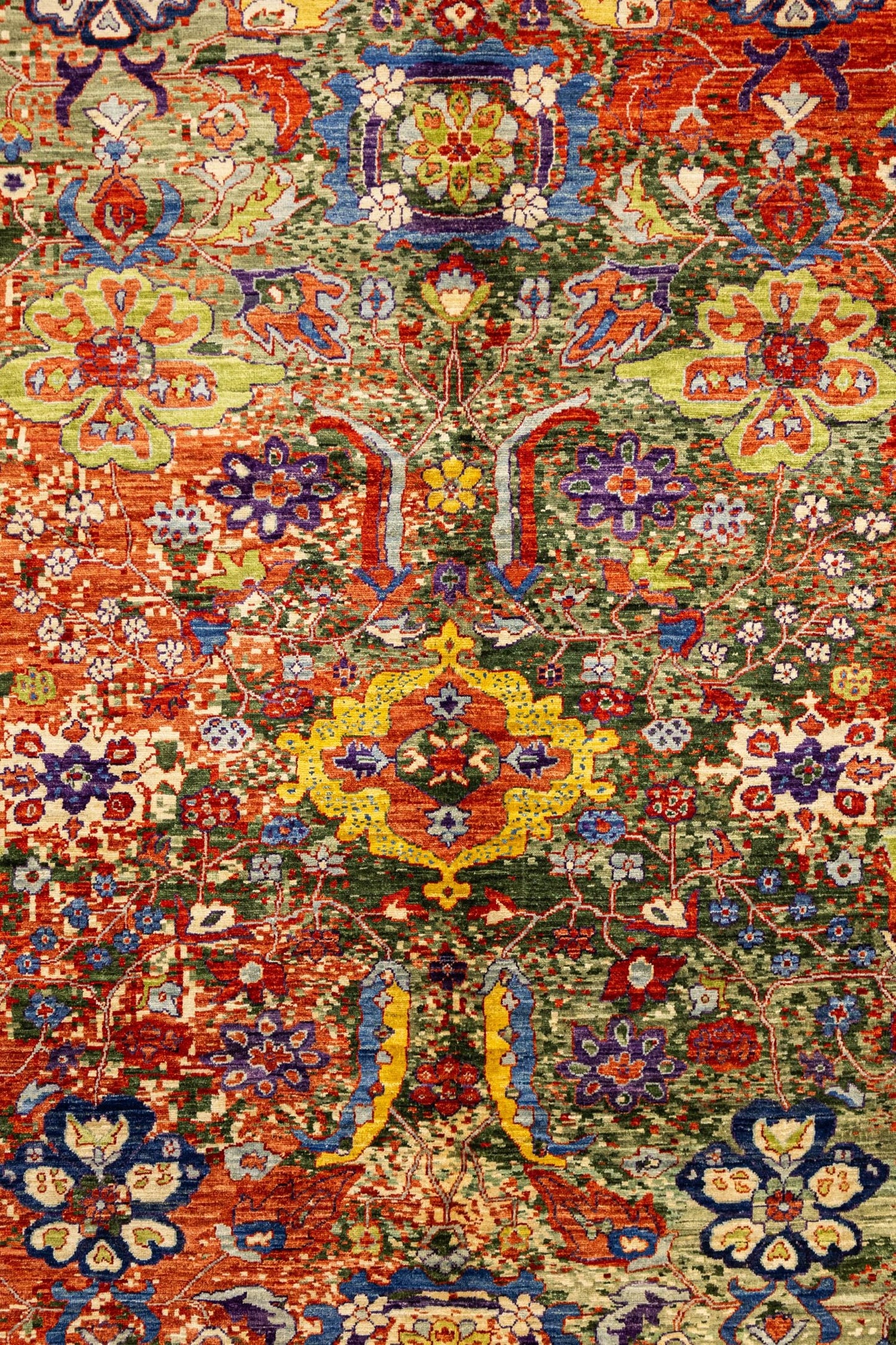 Palmette Handwoven Transitional Rug, J87747