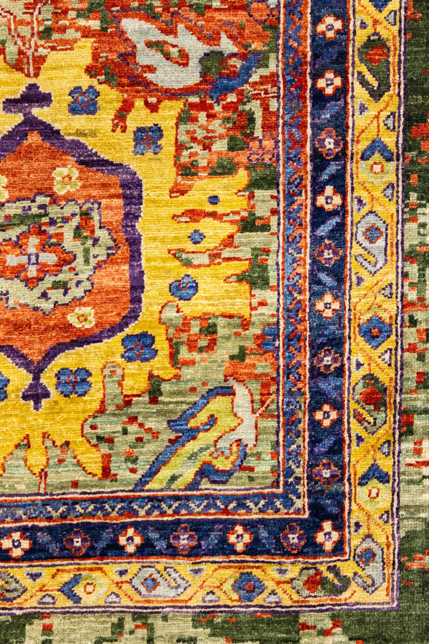 Palmette Handwoven Transitional Rug, J87747