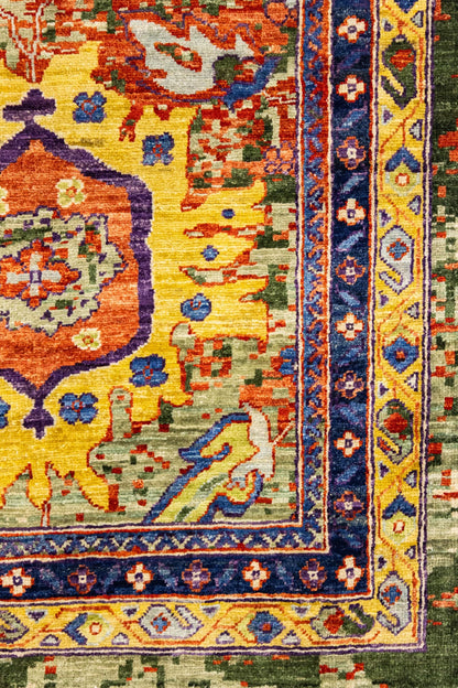 Palmette Handwoven Transitional Rug, J87747