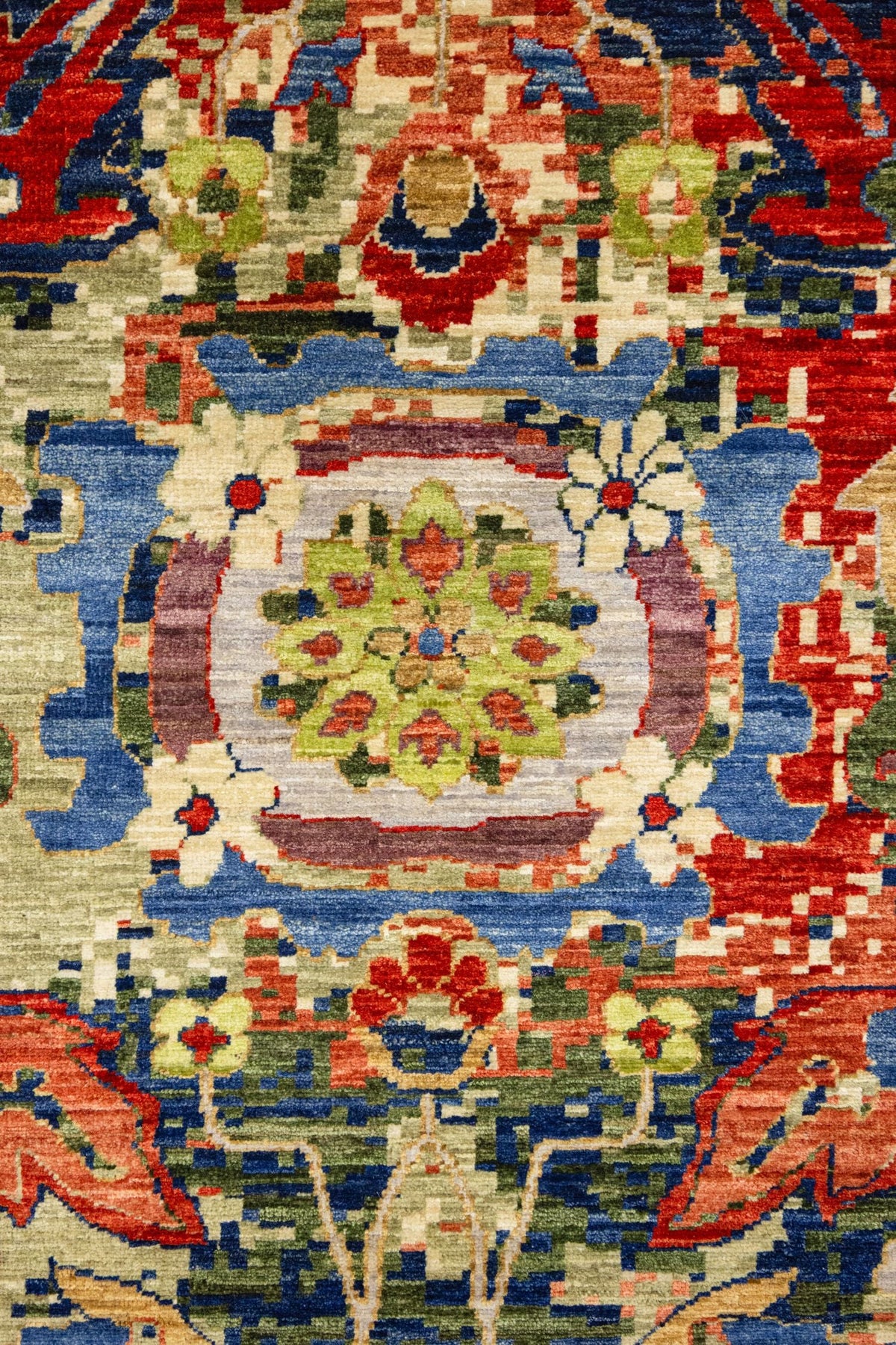 Palmette Handwoven Transitional Rug, J89226