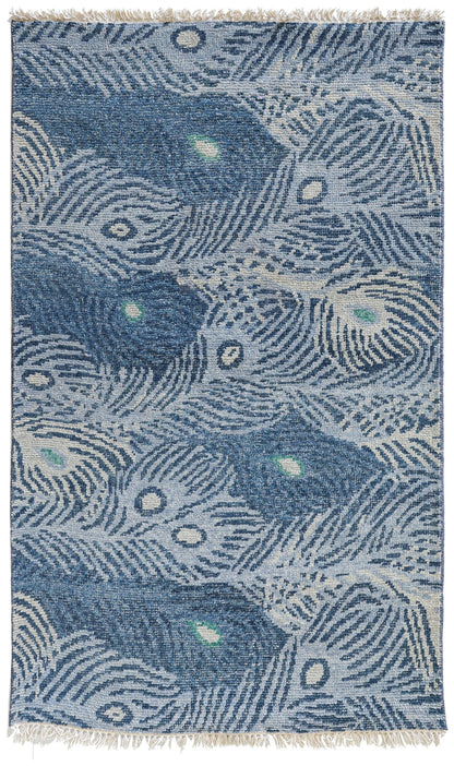 Peacock Feather Handwoven Transitional Rug