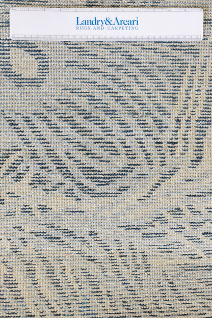 Peacock Feather Handwoven Transitional Rug, J79990