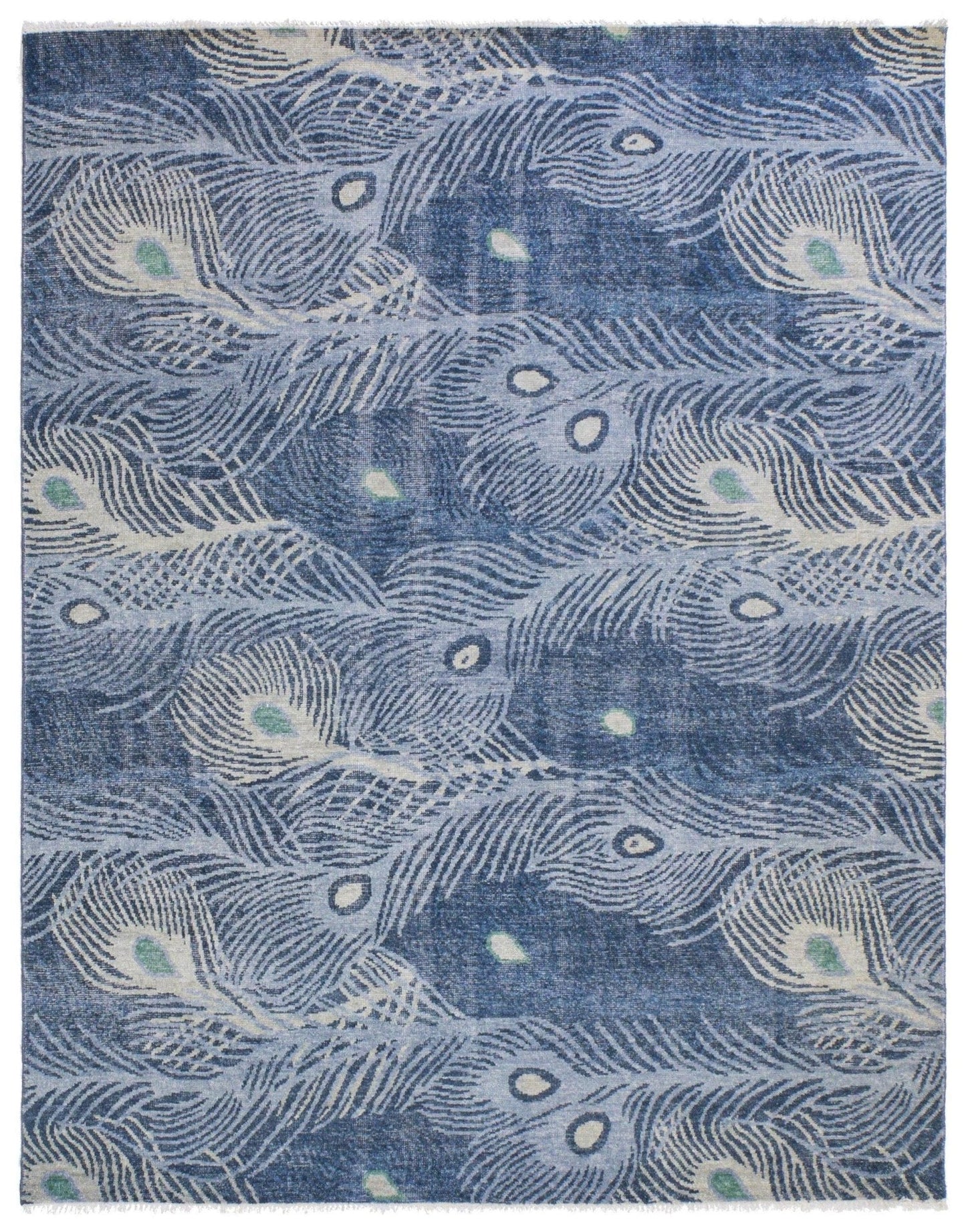 Peacock Feather Handwoven Transitional Rug