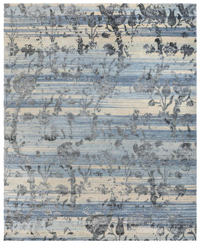  Pomegranate Tulips Handwoven Transitional Rug