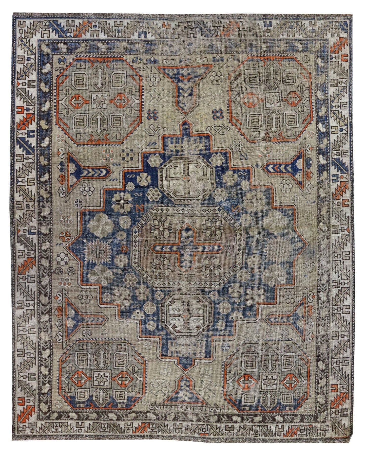 Vintage Shirvan Handwoven Transitional Rug