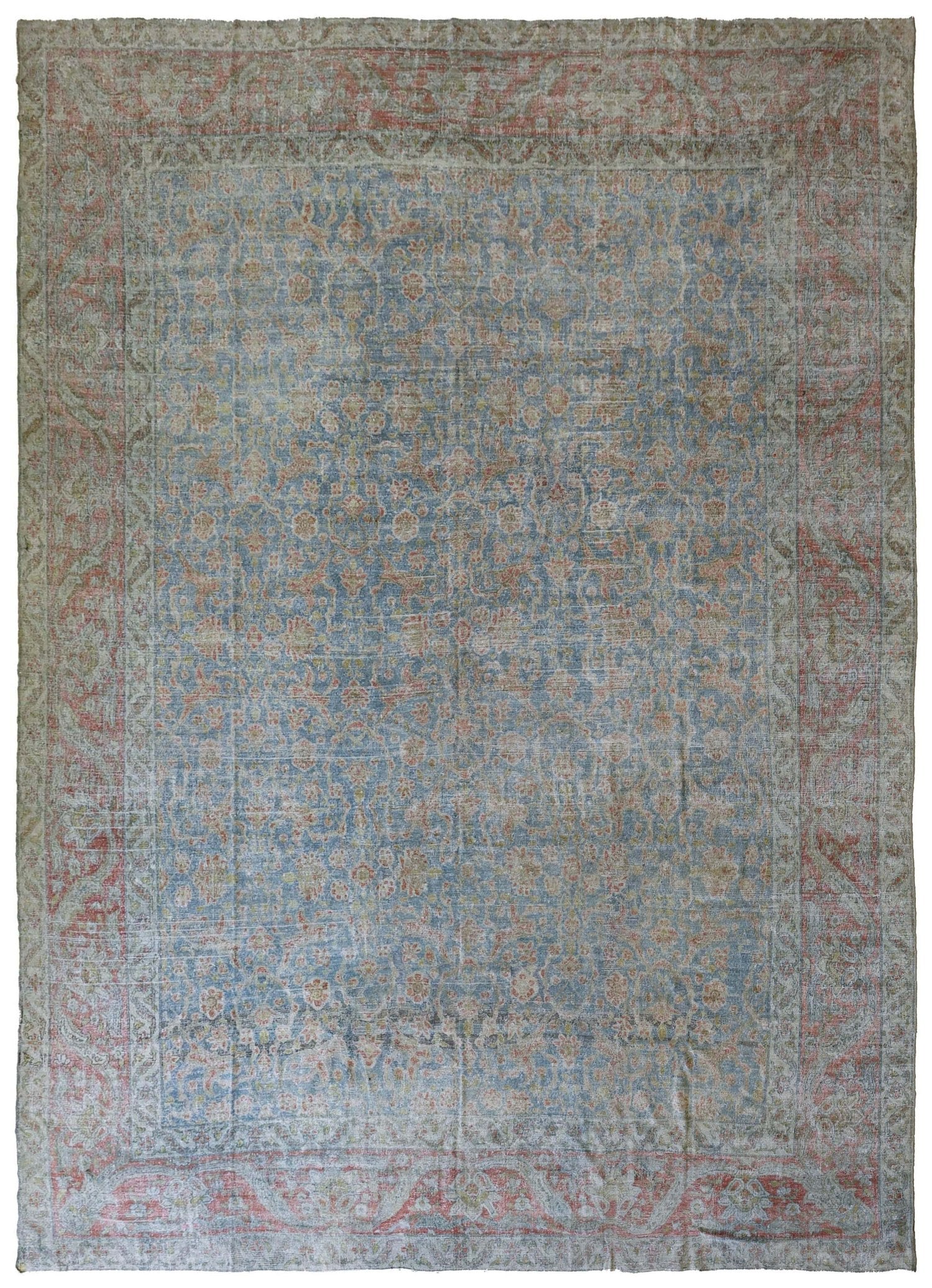 Vintage Sultanabad Handwoven Transitional Rug