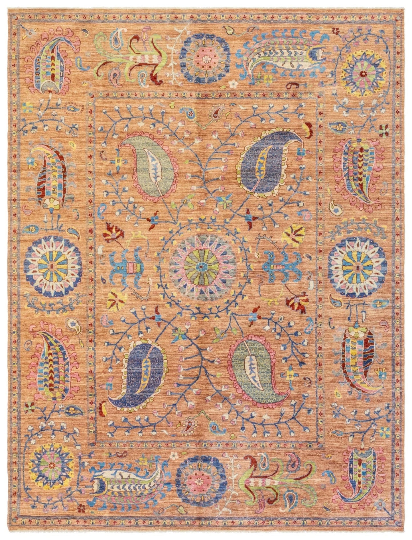 Suzani Handwoven Transitional Rug