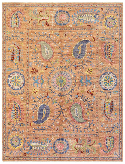 Suzani Handwoven Transitional Rug