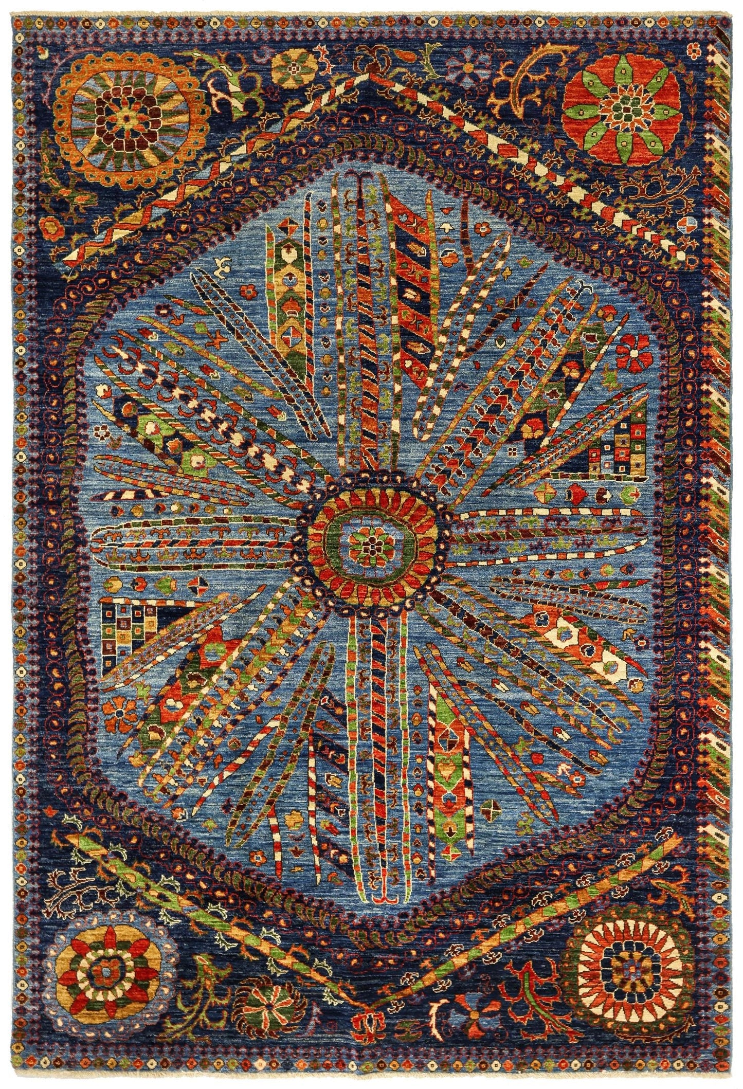 Suzani Handwoven Transitional Rug