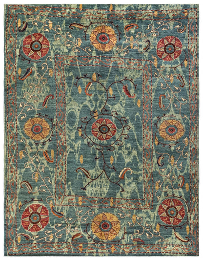 Suzani Handwoven Transitional Rug