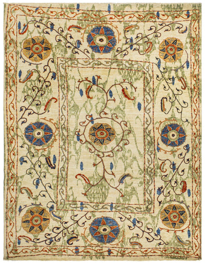 Suzani Handwoven Transitional Rug