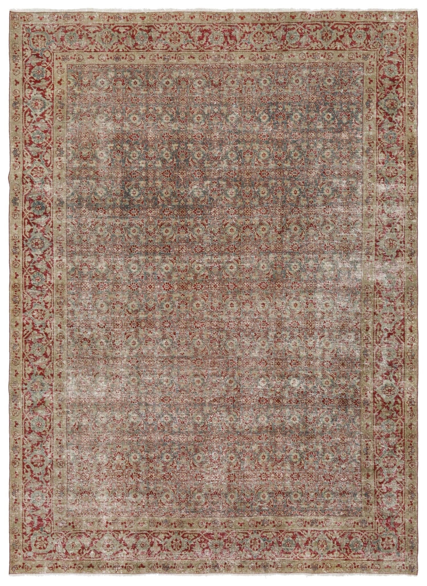 Vintage Tabriz Handwoven Transitional Rug