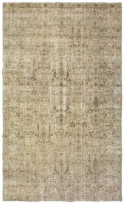 Vintage Tabriz Handwoven Transitional Rug