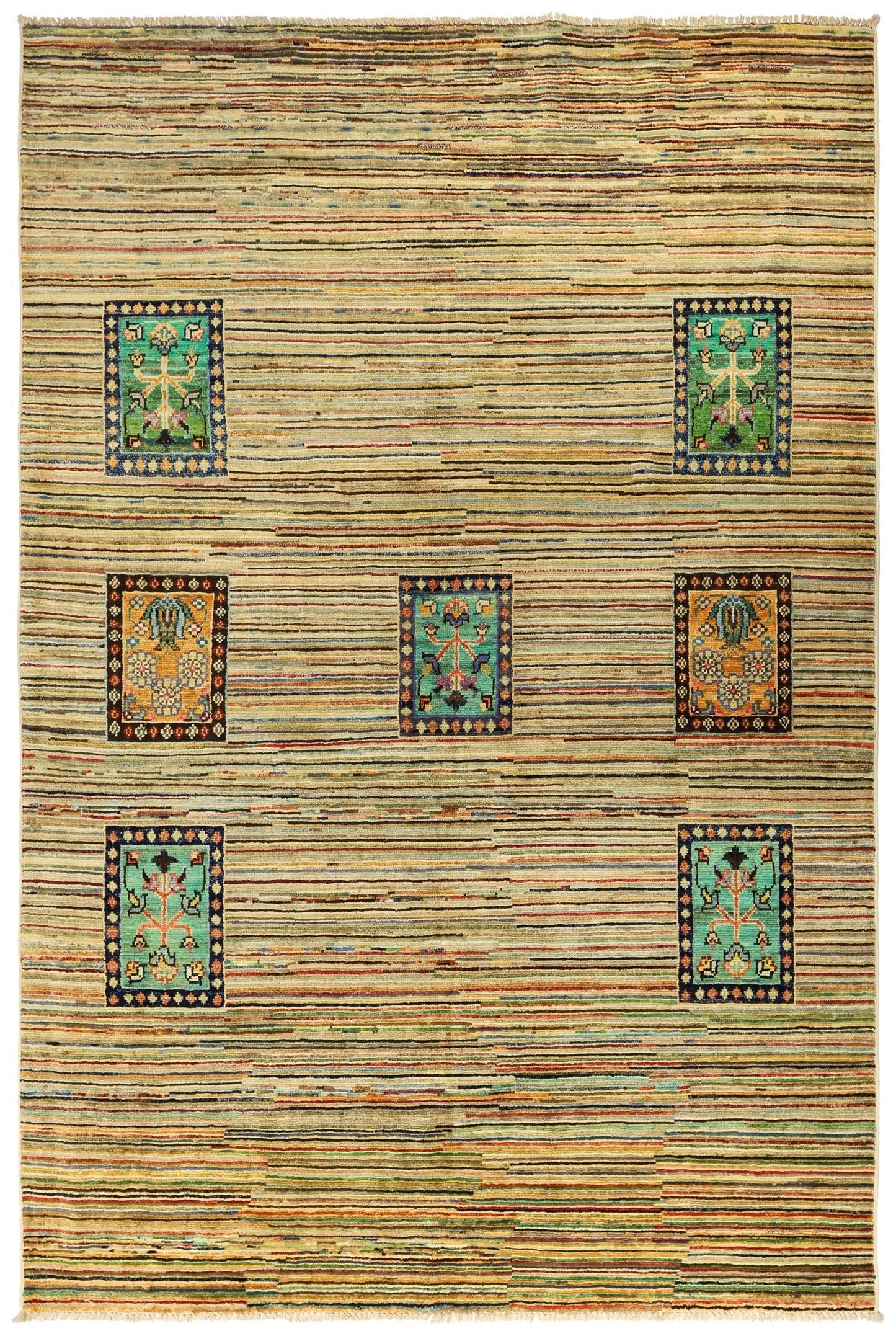 Abrash Handwoven Tribal Rug