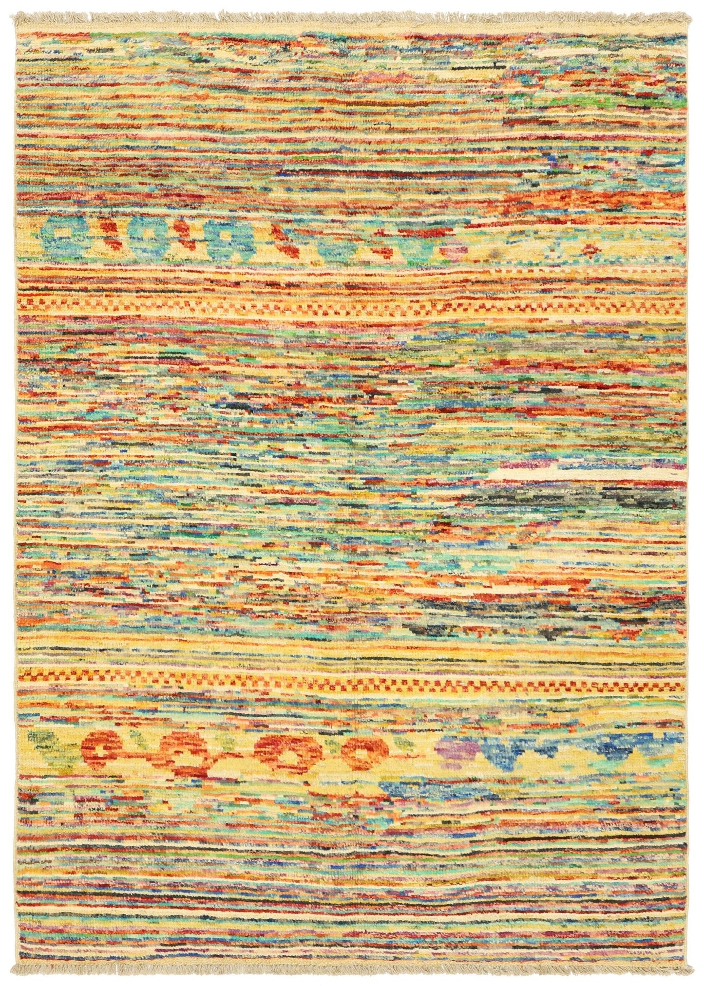 Abrash Handwoven Tribal Rug