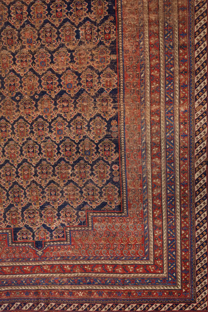 Vintage Afshar Handwoven Tribal Rug, J87173