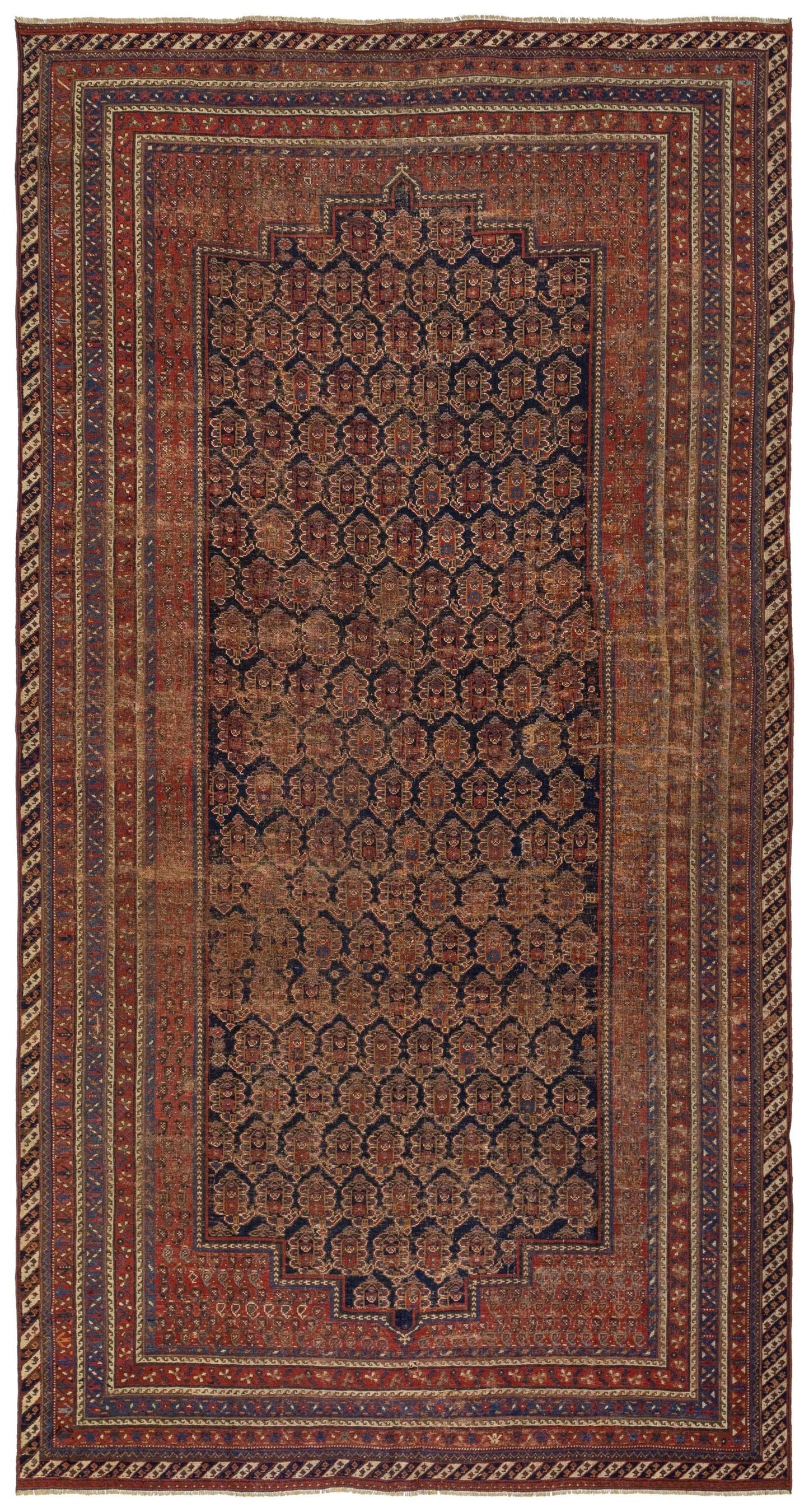 Vintage Afshar Handwoven Tribal Rug
