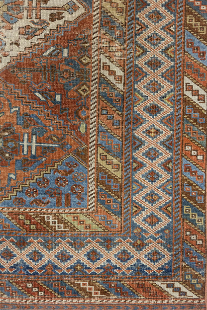 Vintage Afshar Handwoven Tribal Rug, J89129