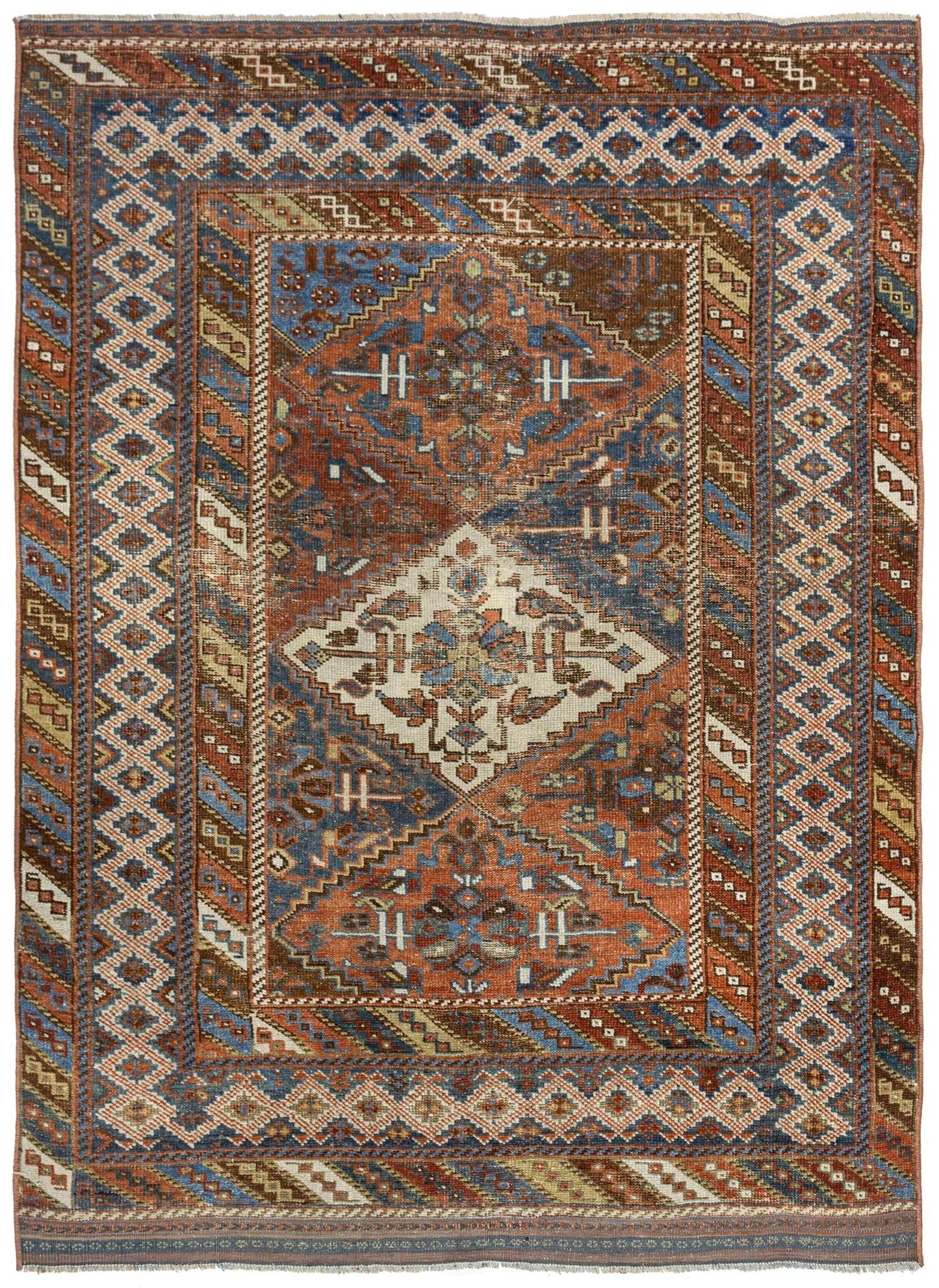 Vintage Afshar Handwoven Tribal Rug