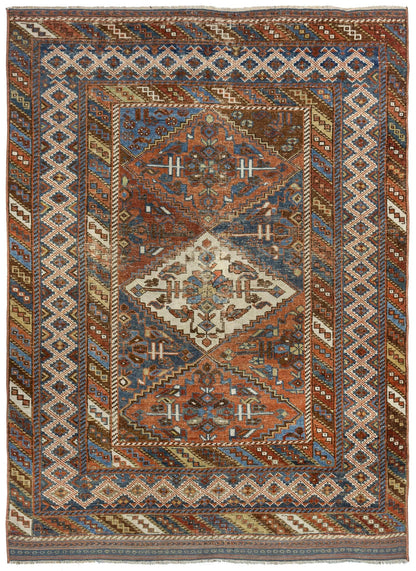 Vintage Afshar Handwoven Tribal Rug