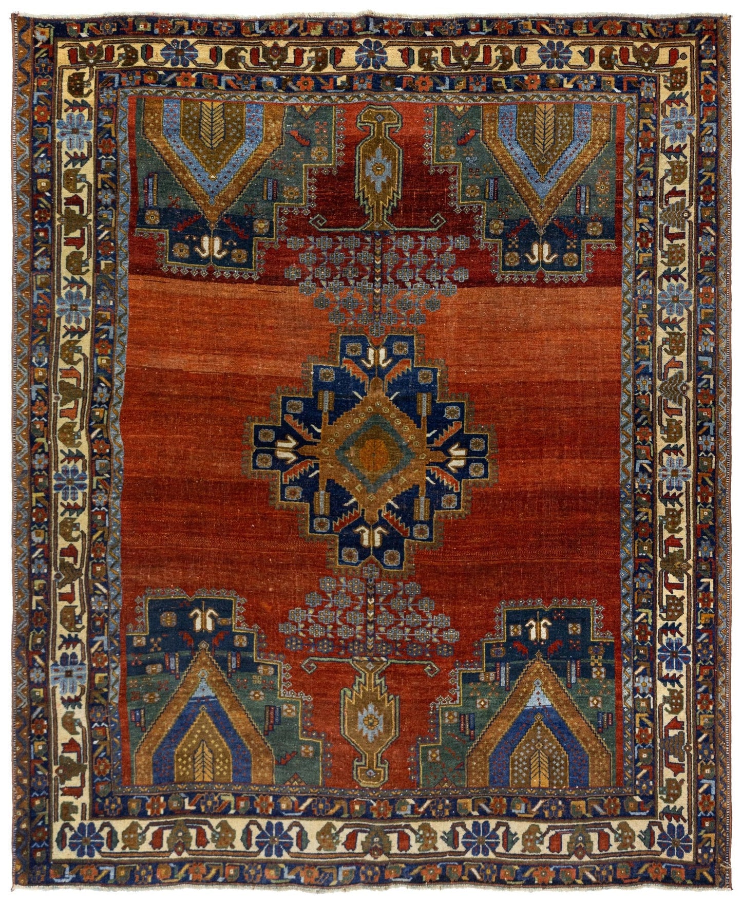 Antique Afshar Handwoven Tribal Rug