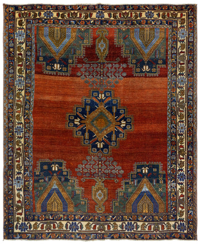 Antique Afshar Handwoven Tribal Rug