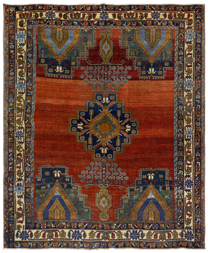 Antique Afshar Handwoven Tribal Rug