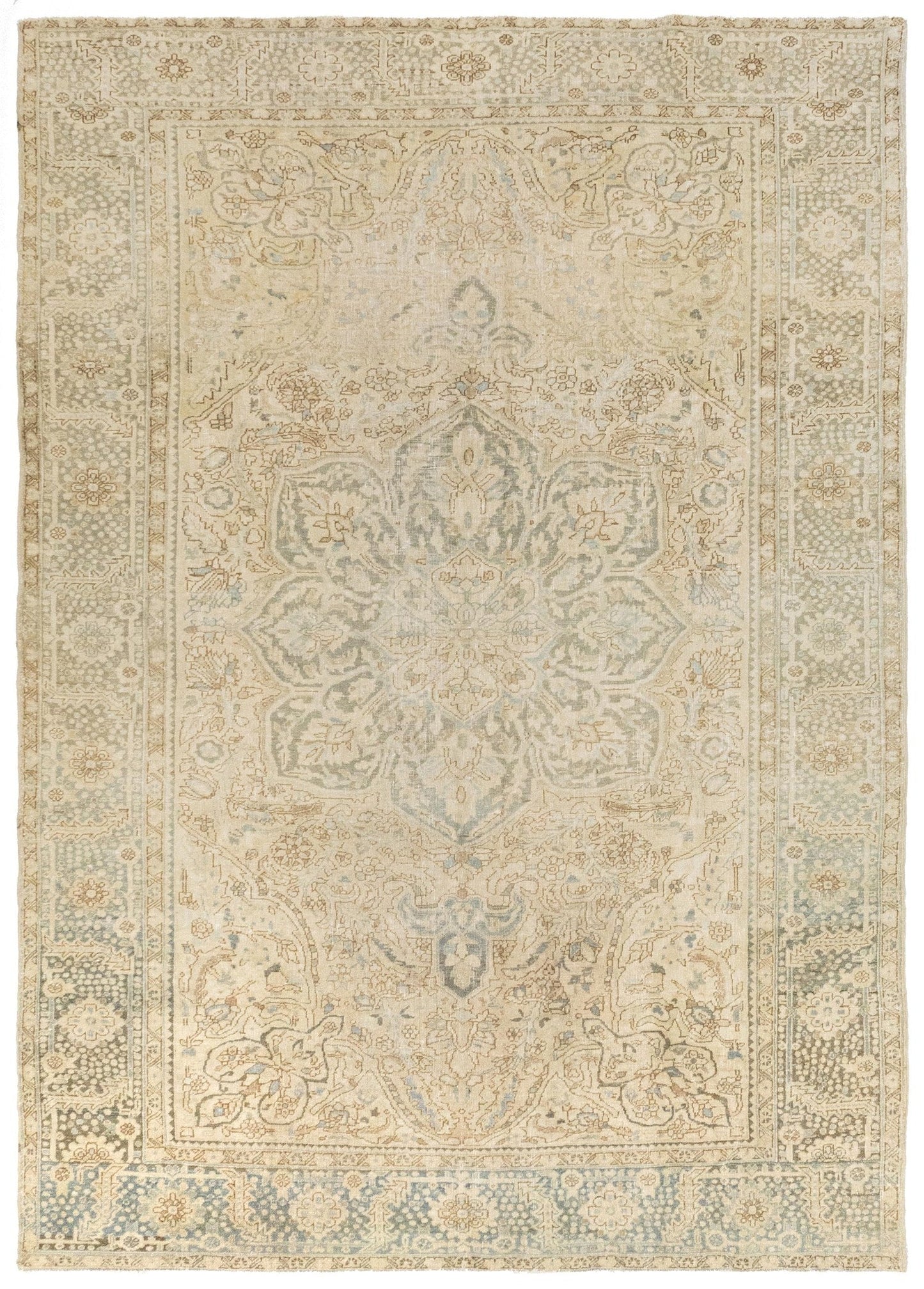 Vintage Ahar Heriz Handwoven Tribal Rug
